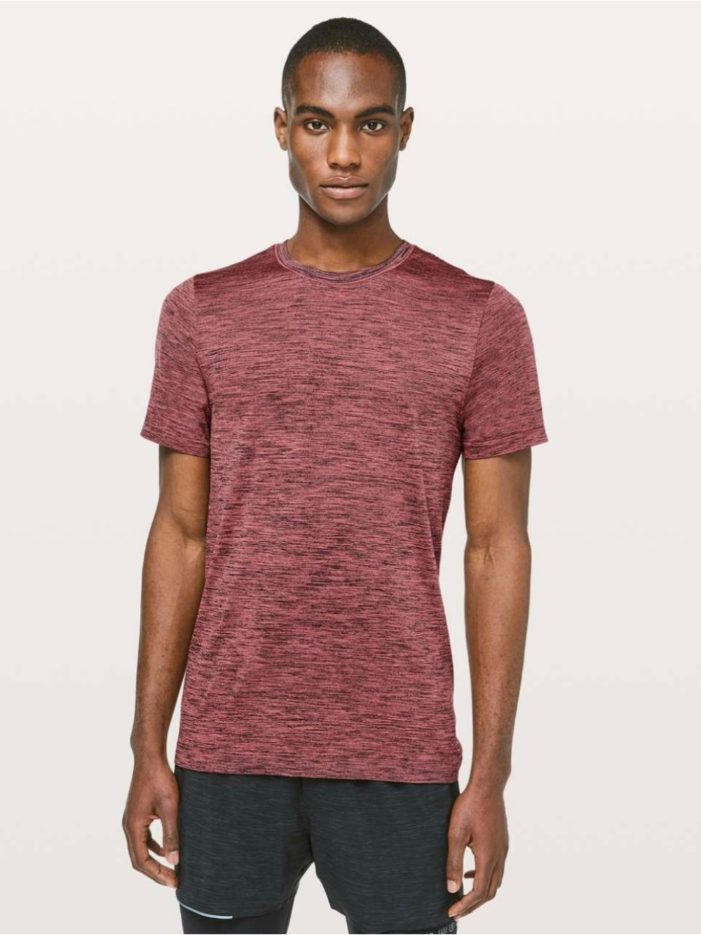 Lululemon Metal Vent Tech Surge Short Sleeve Tee Size 8/10 Obsidian/Brick Rose